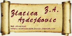 Zlatica Azdejković vizit kartica